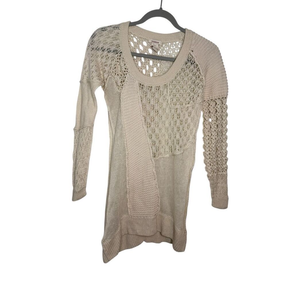 Sundance Women’s Crochet Coverup Crochet Sweater Cream Size Small